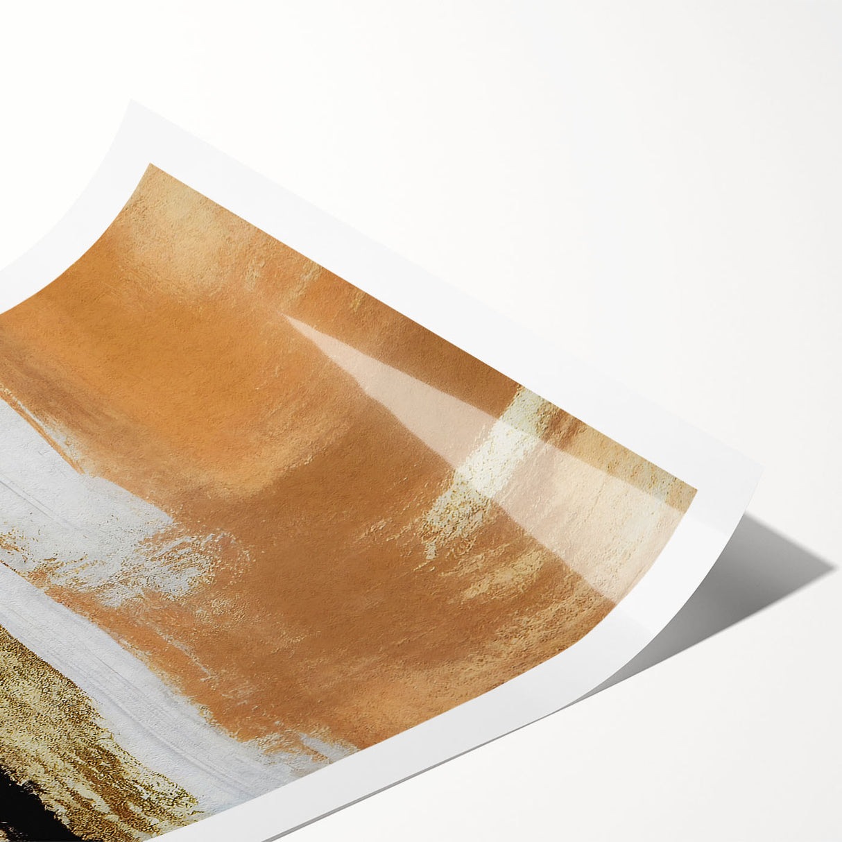 Abstract art print featuring dynamic strokes and lines in vibrant colors, perfect for modern home decor. The rolled design allows for easy framing and display.