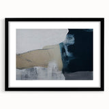 Abstract wall art featuring dynamic strokes and lines in a minimalist black frame, showcasing a modern design perfect for contemporary decor. This piece adds a touch of elegance to any space.