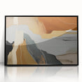 Framed abstract wall art featuring dynamic strokes and lines in black and white, highlighting modern design elements, perfect for contemporary home decor.