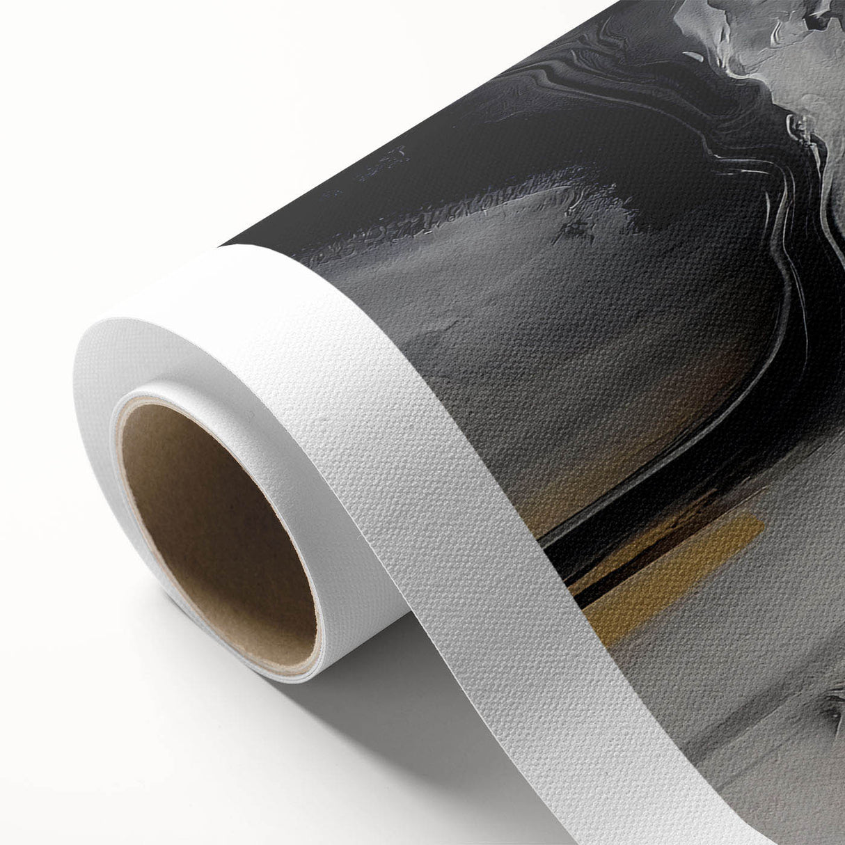 Abstract wall art featuring dynamic strokes and lines in vibrant colors, showcasing a modern design perfect for contemporary home decor. This rolled canvas is ideal for adding a touch of artistic flair to any room, highlighting its unique textures and fluid shapes.