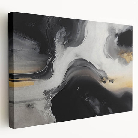 Abstract wall art featuring colorful strokes and lines on stretched canvas, showcasing a vibrant, modern design suitable for contemporary home decor.