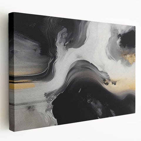 Abstract wall art featuring colorful strokes and lines on stretched canvas, showcasing a vibrant, modern design suitable for contemporary home decor.