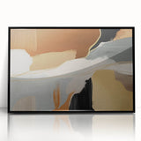 Framed abstract wall art featuring vibrant strokes and lines in black and white, designed to enhance modern home decor. Ideal for contemporary living spaces.