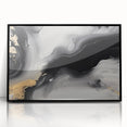 Framed acrylic wall art featuring an abstract design of colorful strokes and lines, with a sleek black frame, perfect for modern home decor and artistic expression.