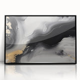 Framed acrylic wall art featuring an abstract design of colorful strokes and lines, with a sleek black frame, perfect for modern home decor and artistic expression.