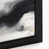 Abstract canvas wall art showcasing vibrant strokes and lines in bold colors, framed for an elegant display. Ideal for modern home decor and artistic accents.