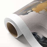 Abstract wall art featuring a vibrant design of strokes and lines in bold colors, perfect for modern home decor; rolled canvas ready for framing or display.