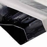 Close-up of an abstract strokes and lines wall art design on stretched canvas, showcasing vibrant colors and intricate patterns, perfect for modern decor.