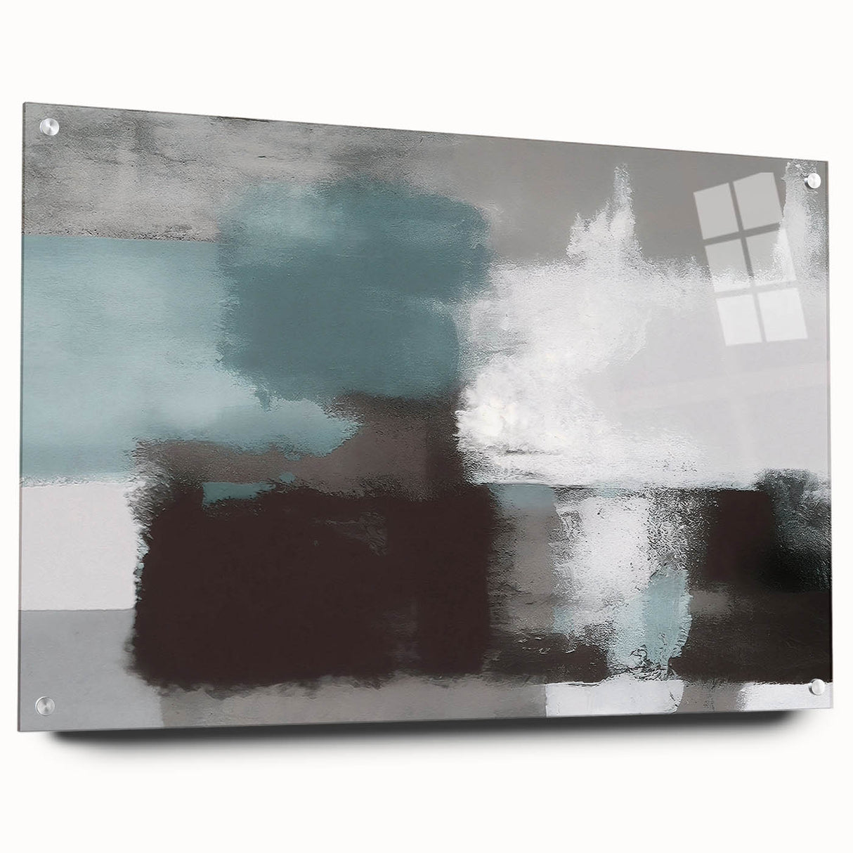 Abstract wall art showcasing bold strokes and lines in vibrant colors, elegantly displayed in a side view with pins, perfect for modern home decor. This piece adds a contemporary touch to any room while enhancing the artistic ambiance.