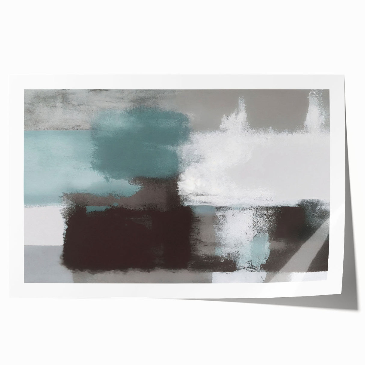 Abstract wall art print showcasing vibrant strokes and lines in a dynamic design, perfect for modern decor. The canvas features a mix of bold colors like blue, orange, and yellow, ideal for adding a contemporary touch to any space.