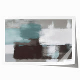 Abstract wall art print showcasing vibrant strokes and lines in a dynamic design, perfect for modern decor. The canvas features a mix of bold colors like blue, orange, and yellow, ideal for adding a contemporary touch to any space.