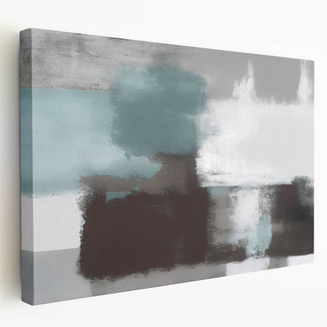 Abstract strokes and lines create a vibrant wall art design on stretched canvas, showcasing a modern aesthetic with bold colors and dynamic shapes, perfect for contemporary home decor.