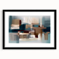 Abstract strokes and lines design in a sleek black frame with mat, showcasing modern wall art perfect for contemporary decor. Ideal for adding sophistication to any room.