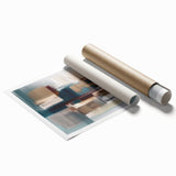 Abstract strokes and lines design in vibrant colors, showcasing a modern art piece suitable for home decor, rolled and ready for framing. Ideal for art enthusiasts seeking a contemporary aesthetic.
