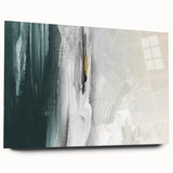 Abstract wall art featuring dynamic strokes and lines in vibrant colors, displayed in an acrylic glass frame from the 77 Wall Art Collection, showcasing modern design aesthetics.