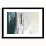 Abstract wall art featuring a modern design of bold strokes and lines in a black frame with a mat, adding a contemporary touch to any space. Ideal for stylish home decor.