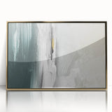 Framed wall art featuring an abstract design with gold and black strokes and lines, perfect for modern decor, emphasizing elegance and creativity in any room.