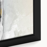 Close-up of a framed canvas wall art piece showcasing an abstract design with colorful strokes and lines, perfect for modern home decor. The vibrant hues blend seamlessly to create a dynamic visual impact, ideal for adding a contemporary touch to any living space.