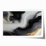 Abstract wall art print showcasing vibrant strokes and lines in blue, yellow, and pink colors, perfect for modern home decor or art collection.