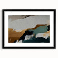 Abstract wall art featuring vibrant strokes and lines in a modern design, framed with a black mat, showcasing a stylish and contemporary aesthetic for home decor.