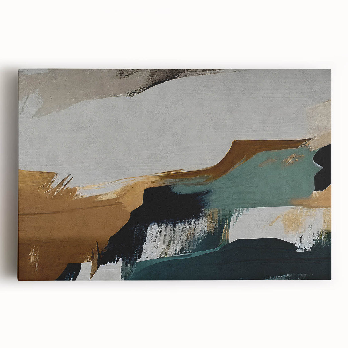 Abstract wall art canvas featuring dynamic strokes and lines in vibrant colors, ideal for modern home decor, enhancing artistic ambiance in any space.