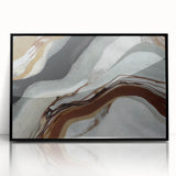 Framed wall art featuring an abstract strokes and lines design in black and white, showcasing a modern aesthetic perfect for contemporary home decor.
