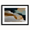 Abstract strokes and lines design wall art collection framed in black, showcasing a modern aesthetic with a mat for added depth, perfect for contemporary decor.