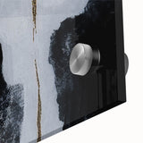 Abstract wall art featuring vibrant strokes and lines in bold colors, showcasing an acrylic glass finish that enhances depth and texture, ideal for modern decor.