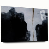 Abstract wall art design featuring vibrant strokes and lines in various colors, displayed in an acrylic glass frame showcasing a modern artistic style.