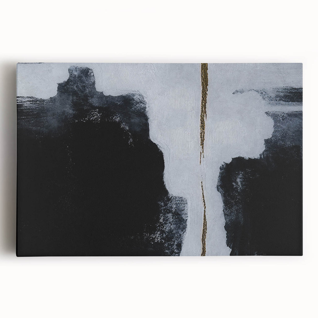 Stretched canvas wall art featuring an abstract design with colorful strokes and lines, ideal for modern home decor, enhancing any living space with vibrant aesthetics.