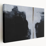 Abstract wall art featuring vibrant strokes and lines in a colorful design, presented as a stretched canvas, showcasing a modern aesthetic ideal for home decor.