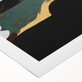 Abstract wall art featuring vibrant strokes and lines in shades of blue, pink, and gold, showcasing a modern design ideal for contemporary decor.