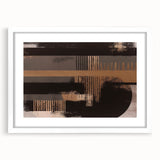 Abstract wall art featuring a collection of colorful strokes and lines in various shades, framed with a white mat for a modern, stylish look. Ideal for contemporary home decoration.