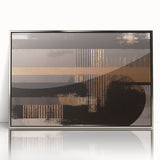 Framed wall art showcasing an abstract design with dynamic strokes and lines in silver tones, adding a modern touch to contemporary decor. Perfect for enhancing living spaces.