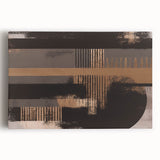 Abstract wall art design showcasing vibrant strokes and lines in a modern color palette, printed on stretched canvas, ideal for contemporary home decor.