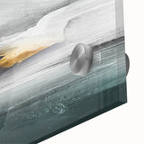 Abstract wall art featuring vibrant strokes and lines in a dynamic design, created with acrylic and glass, showcasing a rich color palette perfect for modern decor.