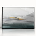 Framed acrylic wall art showcasing an abstract design of colorful strokes and lines, featuring a sleek black frame, perfect for modern home decor.