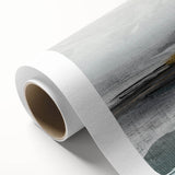 Abstract wall art design showcasing vibrant strokes and lines in bold colors on rolled canvas, ideal for modern decor, packaged securely for delivery.