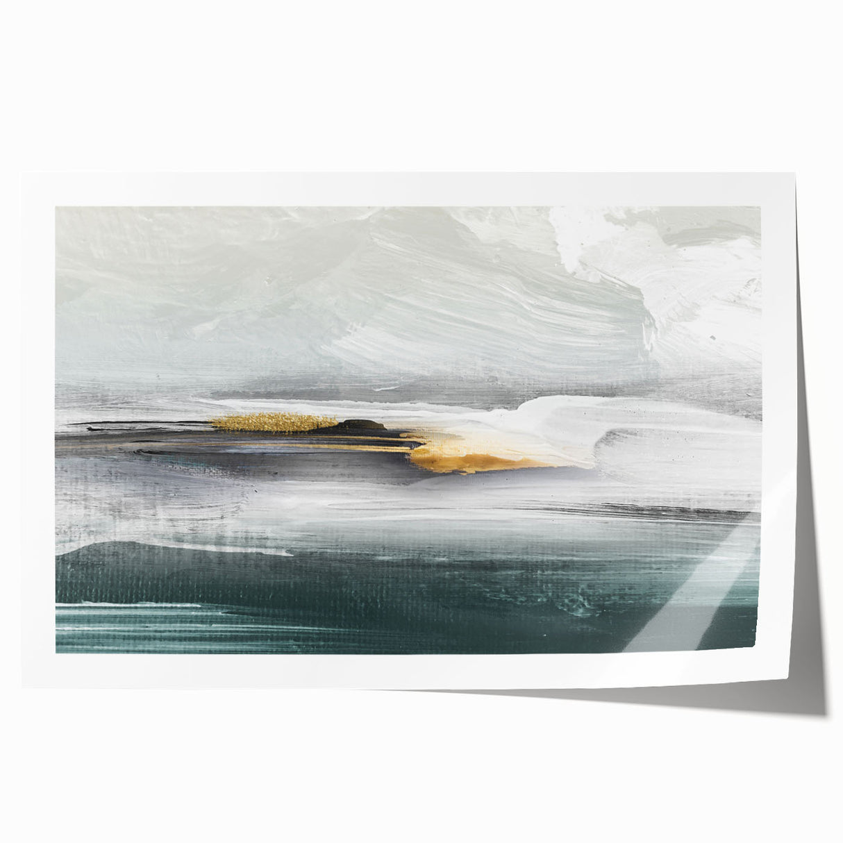 Abstract wall art print showcasing vibrant strokes and lines in a modern design, ideal for contemporary home decor, rolled and ready for framing.