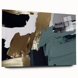 Abstract strokes and lines design in a contemporary acrylic wall art piece, showcasing vibrant colors and fluid patterns, perfect for modern home decor accents.