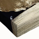 Close-up of an abstract strokes and lines design on stretched canvas wall art, showcasing vibrant colors and intricate patterns, perfect for modern home decor.