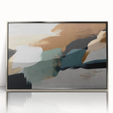 Framed abstract wall art featuring silver strokes and lines on an acrylic surface, ideal for modern decor. Perfect for enhancing contemporary interiors.