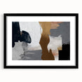Abstract strokes and lines design framed wall art with a black mat, showcasing modern artistic expression in a minimalist style, perfect for contemporary decor.