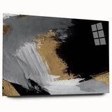 Vibrant abstract wall art featuring colorful strokes and lines on acrylic glass, showcasing a modern design perfect for contemporary decor. Ideal for adding a lively touch to any room.