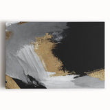 Abstract wall art featuring vibrant strokes and lines in a modern design, printed on stretched canvas, adding a contemporary touch to home decor.