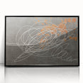 Framed abstract wall art featuring dynamic strokes and lines in a minimalist black design, ideal for modern home decor and artistic interiors.