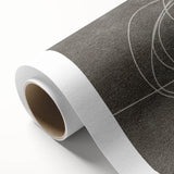 Abstract wall art print showcasing vibrant strokes and lines in shades of blue, orange, and yellow, ideal for modern home decor or office spaces.