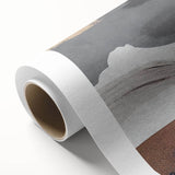 Abstract wall art featuring vibrant strokes and lines in a modern design, printed on rolled canvas, ideal for contemporary home décor, showcasing an array of blue, orange, and green colors.