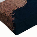 Close-up view of a vibrant, abstract strokes and lines design on stretched canvas, showcasing bold colors and intricate details perfect for modern home decor.