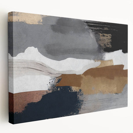 Abstract strokes and lines wall art design on stretched canvas, showcasing vibrant colors and dynamic patterns, perfect for modern home decor.